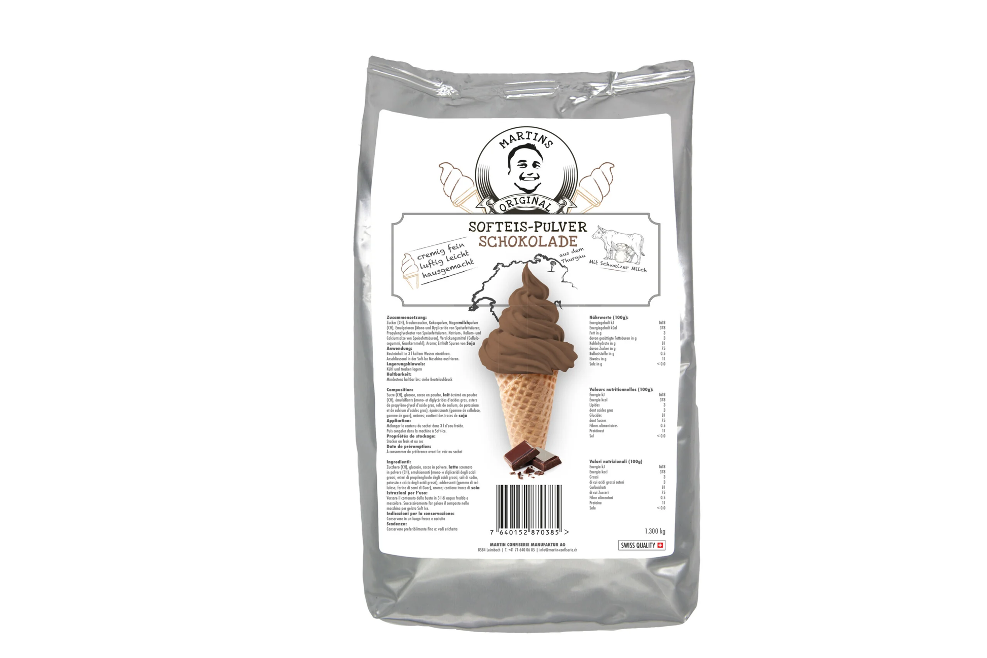 Softeispulver-Schokolade