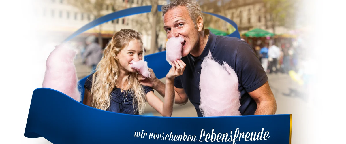 Zuckerwatte-Zucker-Banane-Blau